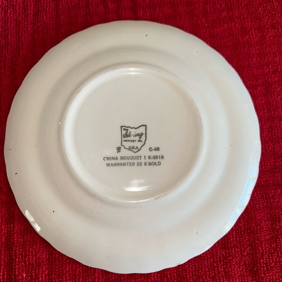 3 the Sebring Pottery company 22k butter plates - Picture 6 of 9